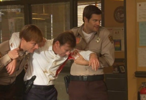 Happy Town - Dragged through the sheriffs office Happy Town - Dragged through the sheriffs office