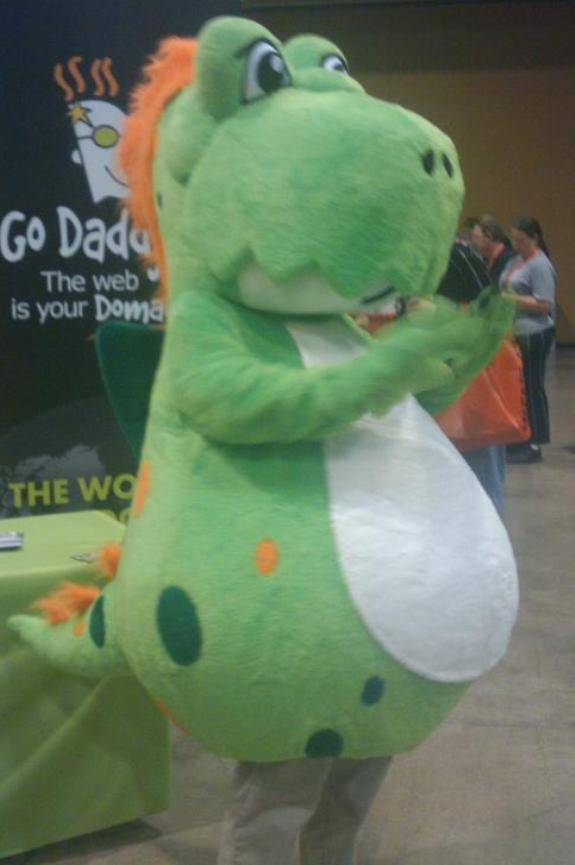 Great GoDaddy Dinosaur Costume!
