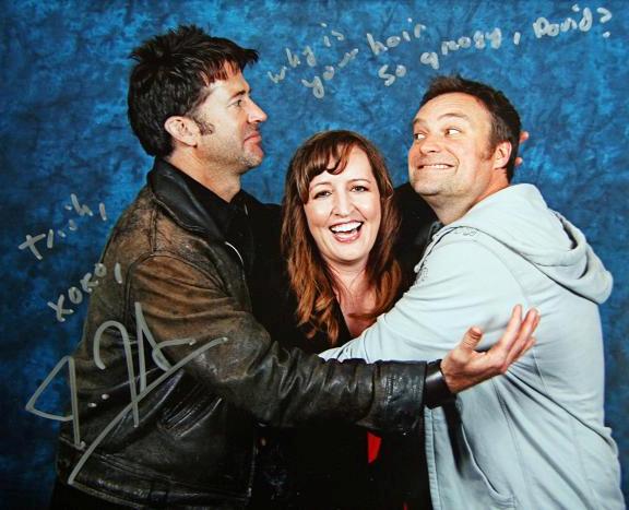 Joe Flanigan, Trish and David Hewlett at MinCon!