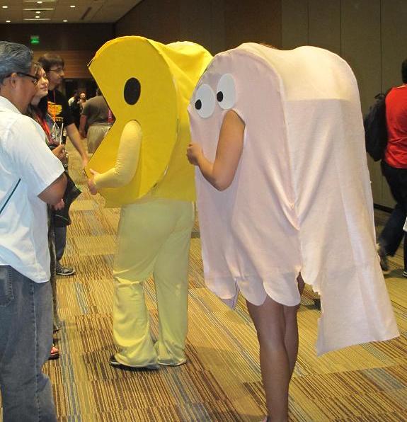 Pacman and Pinkie the Ghost at Phoenix Comicon